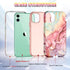 CASEFIV iPhone 11 Case, Rose Gold Marble Pattern, 3-in-1 Heavy Duty Shockproof, Full Body Rugged PC+Soft Silicone Cover.