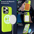 MOCCA Strong Magnetic iPhone 15 Pro Max Case, Fluorescent Green Slim Shockproof, 13FT Military Drop Protection