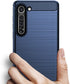 Osophter for Moto Edge 5G Case with Screen Protector, Shock-Absorption Flexible TPU Rubber Cover, Navy Blue