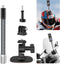 Flexible Adhesive Helmet Mount for insta360, Motorcycle Windscreen Camera Mount with Carbon Fiber Extension Rod