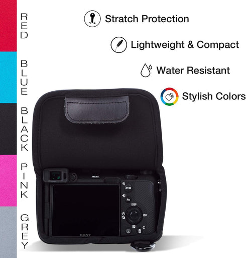 MegaGear MG1956 Ultra Light Neoprene Camera Case for Sony Alpha 7C, A7 C (28-60mm) - Black