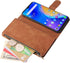 Asuwish Wallet Case for TCL 20 SE 6.82 with Tempered Glass Screen Protector, Flip Cover, Card Holder, Stand, Brown