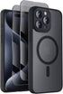 MagSafe iPhone 15 Pro Case with Privacy Screen Protectors X2, 15FT Military Drop Protection, Shockproof 6.1"