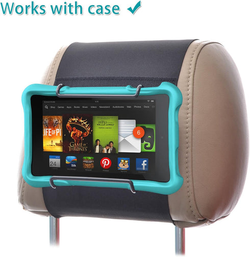 Car Headrest Holder WANPOOL Car Headrest Mount for Kindle Fire Tablet 7Inch / Fire HD 8 / Fire HD 10 / Kindle Fire HD 7Inch and Other Tablets, Black