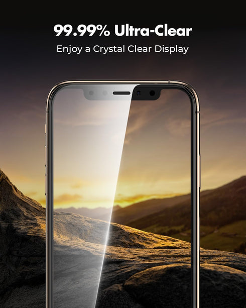 UNBREAKcable Tempered Glass Screen Protector for iPhone X/11 Pro/XS, Pack of 2, HD 9H Hardness
