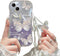 Compatible Purple with Bracelets iPhone 11 Case for Women/Girls, Cute Butterfly Glitter Bling Anti-Scratch
