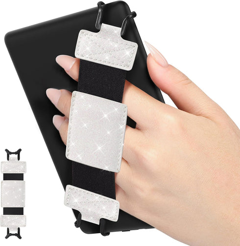 MoKo Soft Hand Strap for 6-8" Universal eReaders & Tablets, Black High-Elasticity