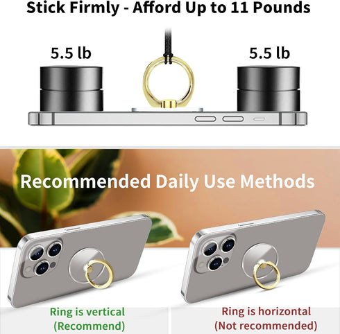 Clear Gold Phone Holder Ring Grips for iPhone Samsung Galaxy, Transparent Finger Ring Stand for Smartphones Tablets Cases 5-Crystal