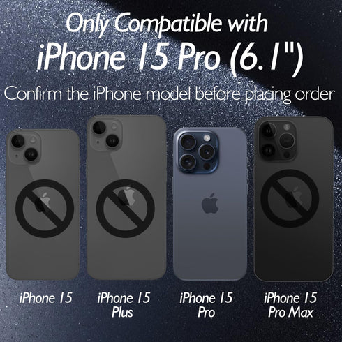 for iPhone 15 Pro Back Glass Protector(3-Pack), iPhone 15 Pro Back Screen Protector Rear Tempered Glass Crystal Clear for iPhone 15 Pro (6.1 inch)