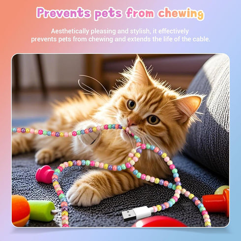 66W 3.3FT 14 13 12 11 8 7 6 Aolcev for iPhone Charging Cord Fast Charger Cable MFi Certified Cute Beaded Phone Charger