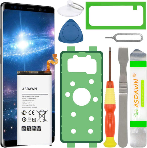 Galaxy Note 9 Battery Replacement, EB-BN965ABU Battery for Samsung Galaxy Note 9 with Repair Tool Kit and Adhesives