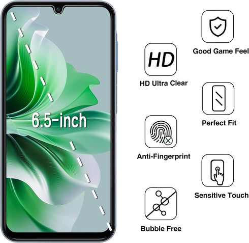 2 Pack Privacy Screen Protector for Samsung Galaxy A15 5G and Galaxy A15 6.5-inch, Anti Spy Tempered Glass, Bubble