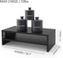 FITUEYES 2 Tier Monitor Stand - Black Wood Desktop Riser with 16.7 Inch Shelf for Laptop, Desk Organization, DT204201WB
