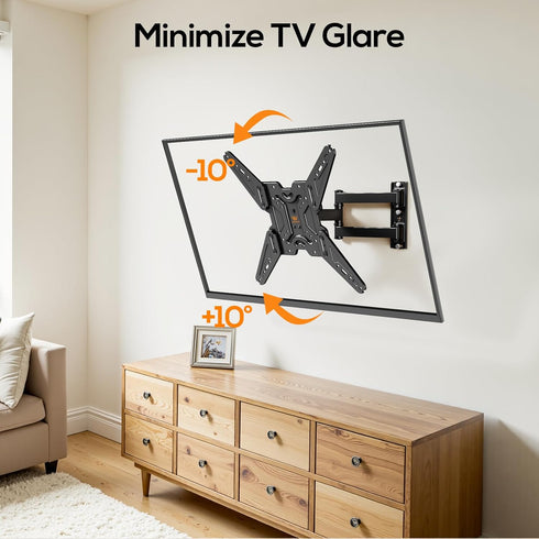 IWORKBOARD 65 55 50 43 inch inch 32-65 77 lbs, 400x400mm, Full Motion Corner TV Wall Mount for TVs - Articulating