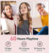 9S Over Ear Bluetooth Headphones, 60 Hours Playtime, Hi-Fi Stereo, Deep Bass, Microphone, Foldable, Rose Gold