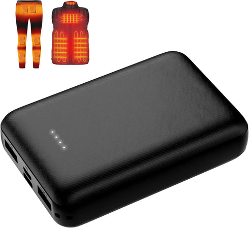 Whsahans 5V 2A Rechargeable Battery Pack for Heated Vest 10000mah Heated Jacket Battery