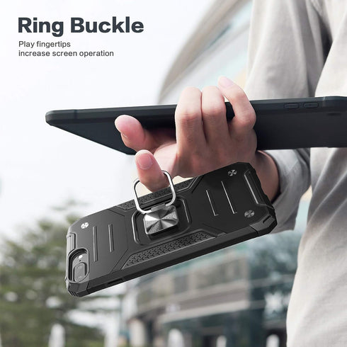 iPhone 8 Plus Case with Screen Protector, Shock Absorption Drop Test Cover with Car Mount Kickstand