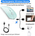 Bluetooth Wireless Mouse for Mac Laptop Chromebook, Rechargeable Wireless Mouse for Desktop Computer Notebook (Blue).