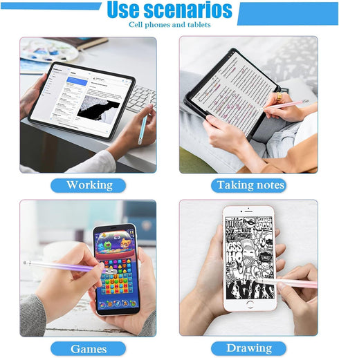 3PCS Stylus Pens for Touch Screens, Compatible with iPhone/iPad/Tablet Android/Microsoft/Surface, All Touch Screens