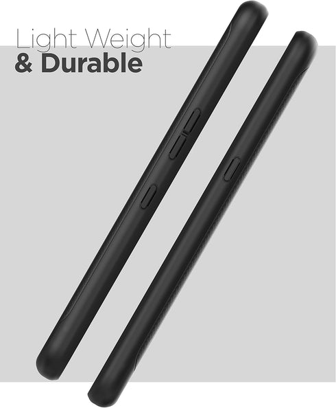 ENCASED LG V50 ThinQ Case, Thin Armor Slim Fit Flexible Grip Phone Cover in Black