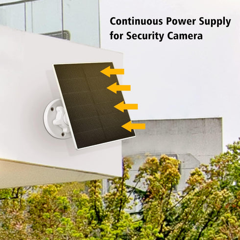 Solar Panel for Wireless Security Camera Outdoor - USB C & Micro USB 5W Solar Panel with 9.8ft USB Cable