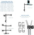 VIVO 1 4 Set PT-SD-WC05C Cable Management Clips for Desk Monitor Stands, Computer Office Workstation Cord Organization