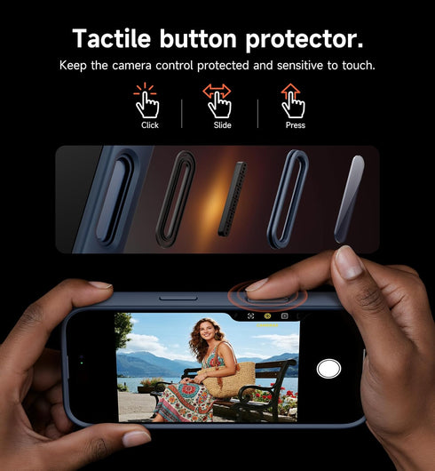 SURITCH 17 6.3 Inch, for iPhone Case with Camera Control Cover, Camera Slide Cover and Adjustable Kickstand, Compatible