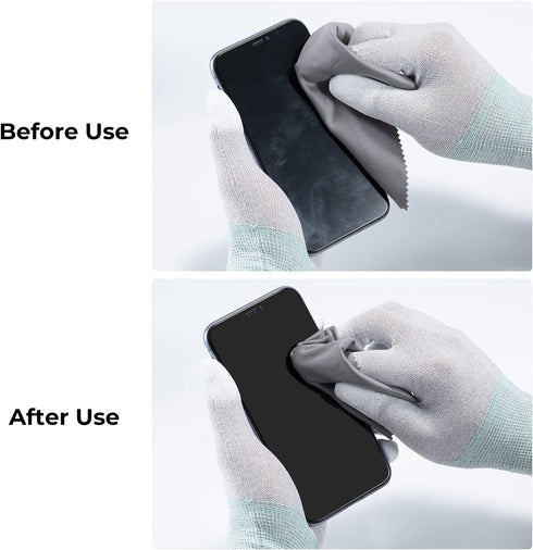 K&F Concept 10 Pack Microfiber Lens Cleaning Cloth 15X18CM, Washable Reusable for Cameras, Glasses, Screens