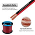 Speaker Wire Cable 18 Gauge 50FT, 18/2 AWG CCA Red Black Wire, Low Voltage Wire for DC 12V/24V Stereo Audio