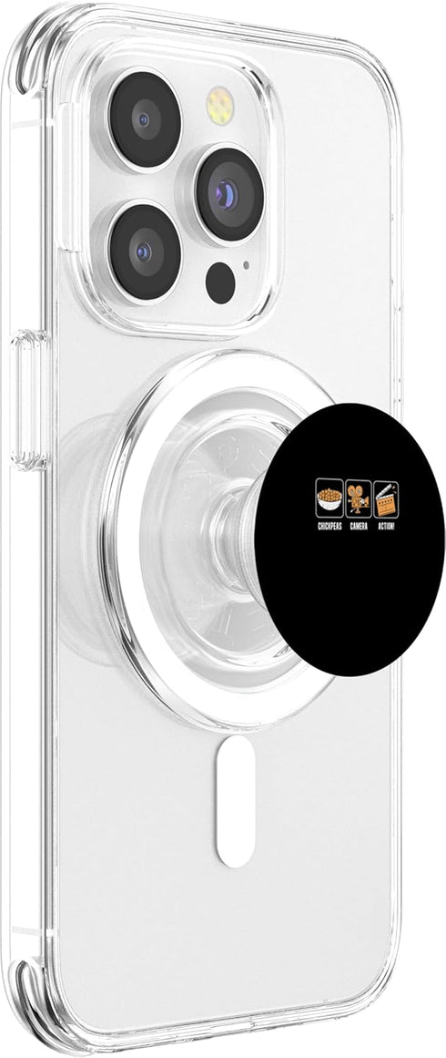 Purely Chickpea Pulse Funny Chickpeas Camera Action A Chickpea Farming Enthusiast PopSockets MagSafe PopGrip for iPhone