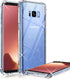 KIOMY Clear Case for Samsung Galaxy S8, Shockproof Bumper Protective Back Cover with Airbags Corners, Glitter.