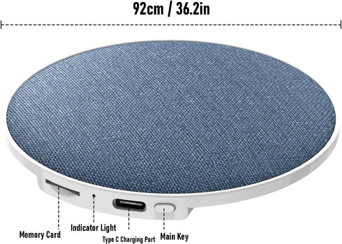Bewinner 3 Bluetooth Pillow Speaker for Side Sleepers | Slim Design with Modes (Bluetooth/TF Card/White Noise), Auto