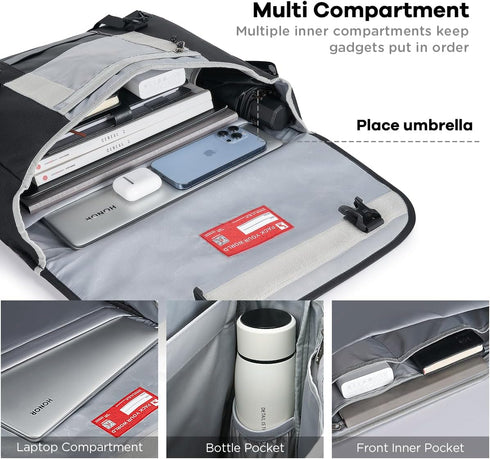 OIWAS 14 Inch Messenger Bag for Men, Casual Satchel Shoulder Bag, College Travel Office Briefcase for Women