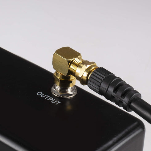THE CIMPLE CO Gold Coaxial Cable Right Angle Connector - 4 Pack for Tight Corners and Flat Panel TV Mounting