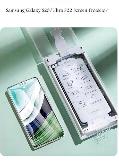 Richarm 2Pack Ceramic Screen Protector for Samsung Galaxy S23 Ultra/S22 Ultra - Fingerprint Support, Scratch Resistant,