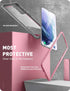 i-Blason Ares Series Case for Galaxy S21 Plus 5G, Rugged Clear Bumper Case Without Built-in Screen Protector (Pink)