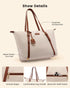 LOVEVOOK Laptop Tote Bag for Women, Lightweight Work Tote with Cup Holder, Waterproof Large Computer Bag for Office