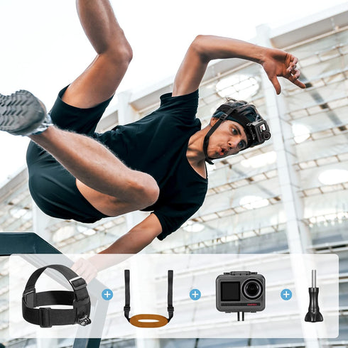 AKASO Action Camera Parkour Kit Compatible EK7000/EK7000 Pro/Brave 4/Brave 4 Pro/Brave 7 LE/Brave 7/Brave 8/V50X/V50 Pro/V50 Elite/GoPro Hero 12 11 10 9 8/DJI/Apexcam Action Camera