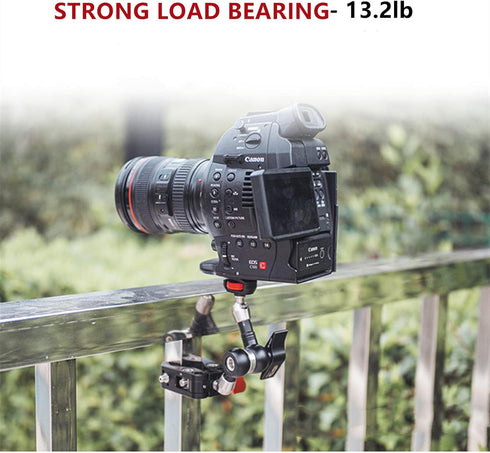 IFOOTAGE Magic Arm Clamp, Adjustable Friction Power Articulating Arm with 1/4" Thread Screw for DSLR Camera Rig/Monitor
