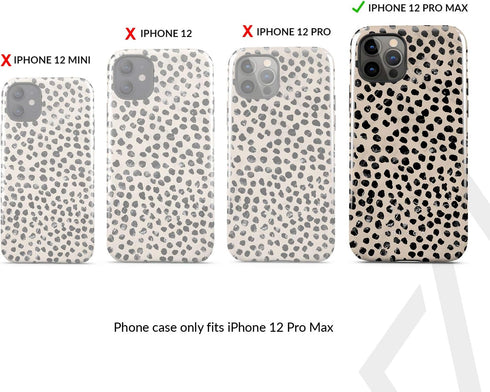 BURGA Phone Case for iPhone 12 Pro Max, Cute Trendy Aesthetic Hard Shell Protection - Almond Latte