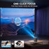TMY 1080P Electric Focus & Auto Keystone Portable Projector with WiFi and Bluetooth, Projector with Zoom, Movie
