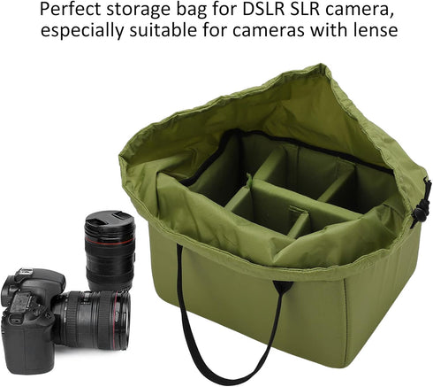Hilitand Protective Flexible Padded Storage Bag with Removable Partition for Mirrorless Cameras and Lenses