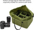 Hilitand Protective Flexible Padded Storage Bag with Removable Partition for Mirrorless Cameras and Lenses
