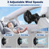360 3-Speed 5V 2A Hayousui Rechargeable Dual-Head Fan for Car: USB Cooling Backseat Fans for Baby with Rotatable
