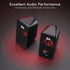 Redragon GS500 STENTOR PC Gaming Speaker, 2.0 Channel Stereo Desktop Speaker with Red Backlight, USB Powered