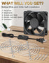 80mm 25mm 110V 120V 220V 240V EC Axial Cooling Fan x AC Ball Bearing Low Watt for PC Case, Projector, Cabinet, RV