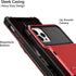Vofolen Compatible with iPhone 12 Pro Max Case, 5G Wallet with 4-Card ID Slot, Red Hybrid TPU Bumper
