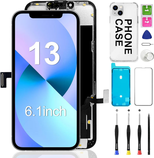 Aujinhaigx for iPhone 13 Screen Replacement 6.1 inch, 3D Touch LCD Screen Display
