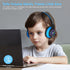 LOBKIN Kids Bluetooth Headphones, Over Ear Wireless Headphones with Mic, 50H Playtime, Colorful LED Lights, Safe Volume