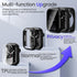 Goton 2 in 1 Privacy Waterproof Apple Watch Case for Series 9 8 7 Screen Protector 41mm, Front Anti Spy Tempered Glass Face Cover + Back Bumper for iWatch Accessories 41 mm Black